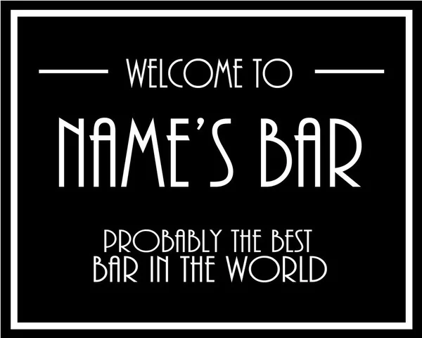 

Welcome to Name's Bar Personlised On ENAMEL TYPE METAL TIN SIGN WALL PLAQUE 20X30CM Tin Sign
