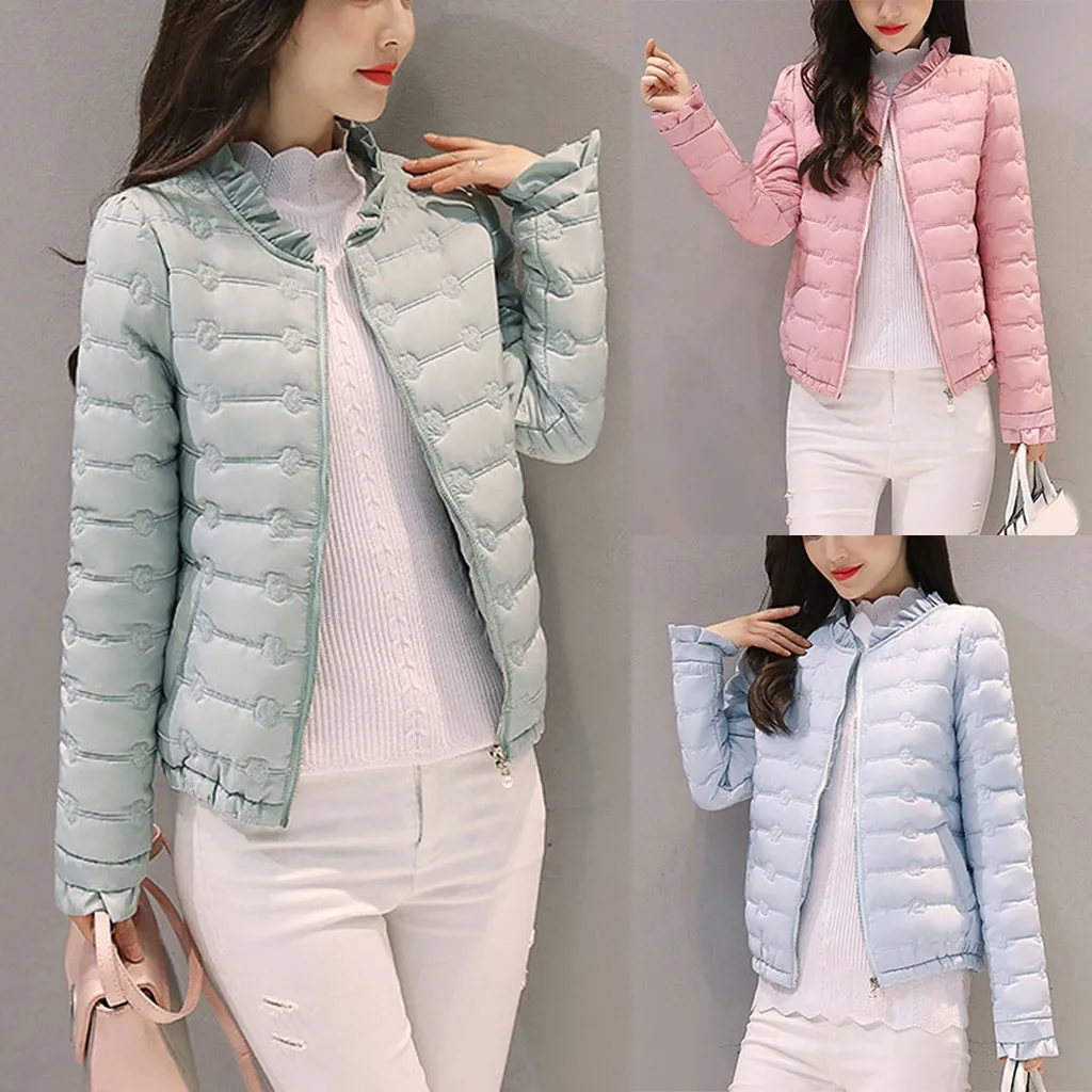 Свободный Страус новый зимний образ для женщин короткий и тонкий с подкладкой