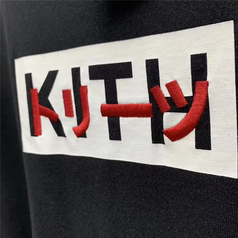 Футболка с вышивкой логотипом коробочки для мужчин и женщин черная футболка