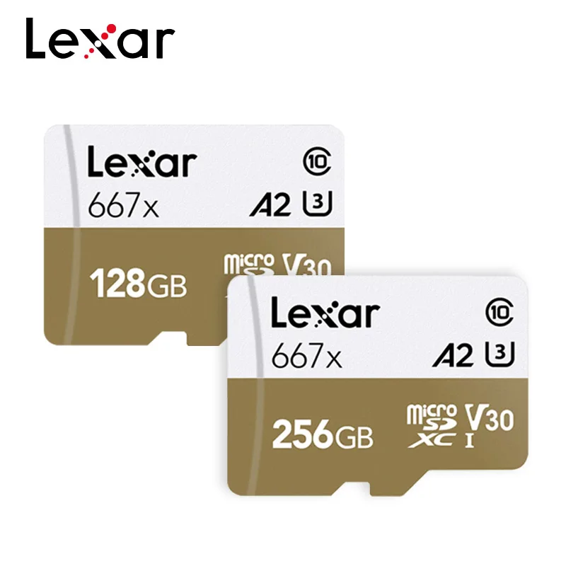 Профессиональная карта памяти Lexar 128 ГБ Micro SD 667x C10 100 Мб/с 256 TF для дрона спортивной