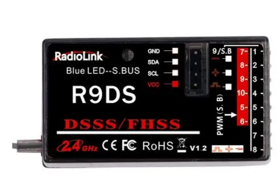 Пульт дистанционного управления Radiolink AT9S Pro 2 4 ГГц 9 каналов с приемником R9DS |