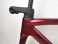 2020 nueva pintura rojo ud brillante carbono camino marco eje 14212mm 10012mm 700c bicicleta carbono camino frameset di2 elect