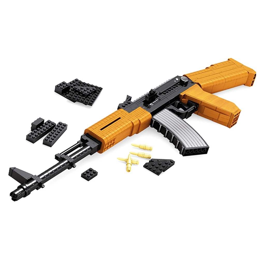 22706 военно техническая серия AK 47 нападения Винтовка Модель Набор строительных