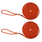 2 шт. 15 футов 10,5 мм МОРСКОЙ лодочный брызговик док-лайн двойная оплетка анкерный ШВАРТОВЫЙ Канат