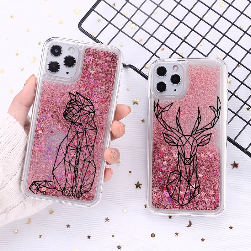 Милые животные кошка олень Единорог для iphone 11 12 Mini Pro max 7 8plus X XR XS Max задняя крышка