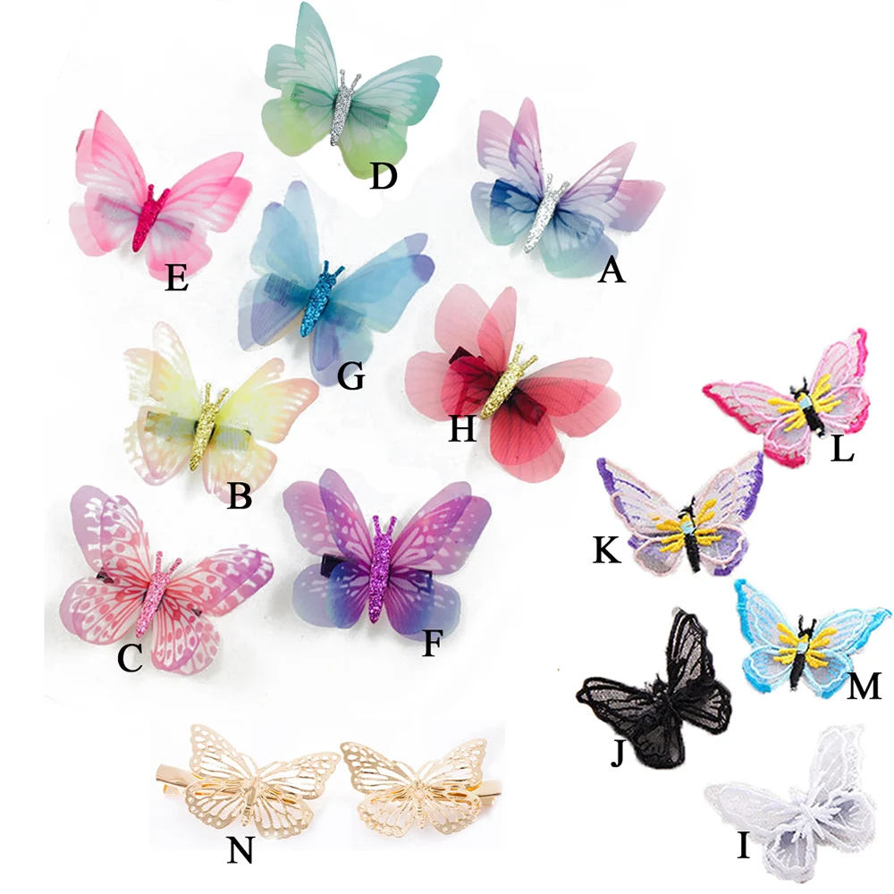 Заколка для волос с бабочками девочек 2 шт./компл.| |