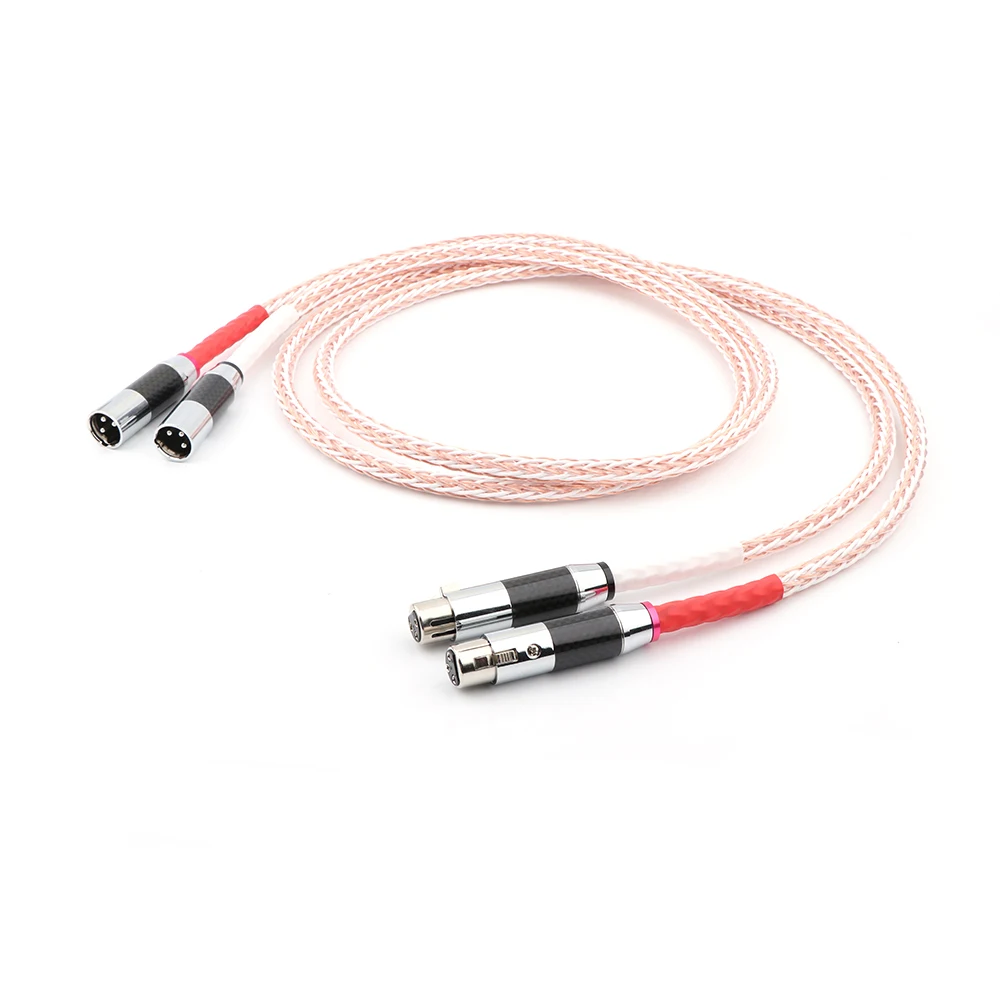 8TC HiFi Hi End Single Crystal Copper AV основной кабель для динамика с разъемом XLR из углеродного