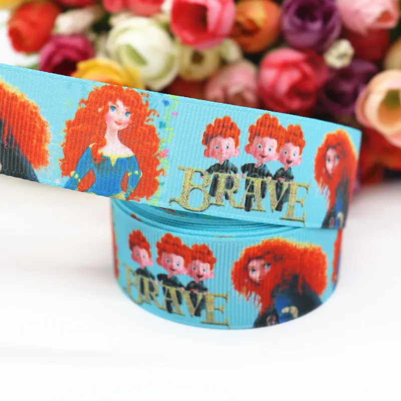 15112839 Новое поступление 1 'ཕ мм 10 ярдов принцесса напечатанные ленты для волос