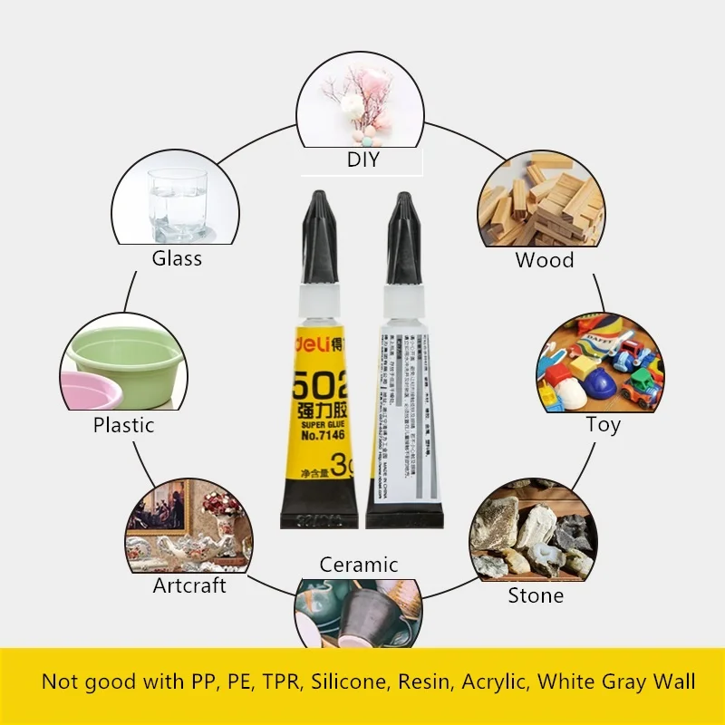 24 шт./лот супер клей 502 жидкий контактный для стекла керамики бумаги дерева DIY