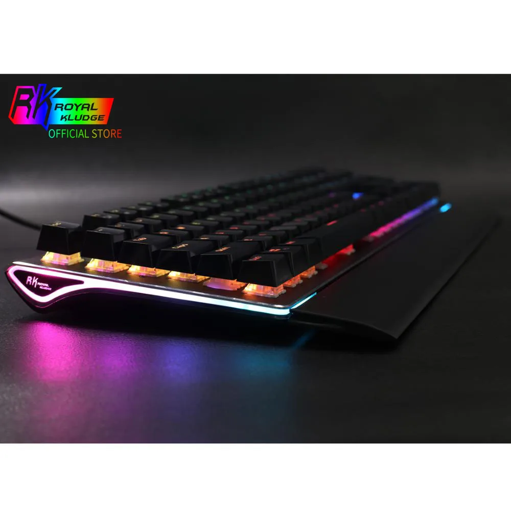 RK Amazing S108 RGB Механическая игровая клавиатура синие переключатели 108 клавиш защита