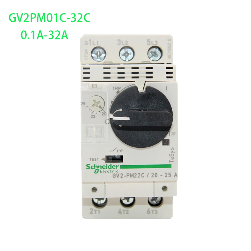 

Genuine export 3P Thermal Magnetic Circuit Breaker GV2PM01C-32C 0.1-32A Motor Thermal Magnetic Circuit Breaker Knob (Control)