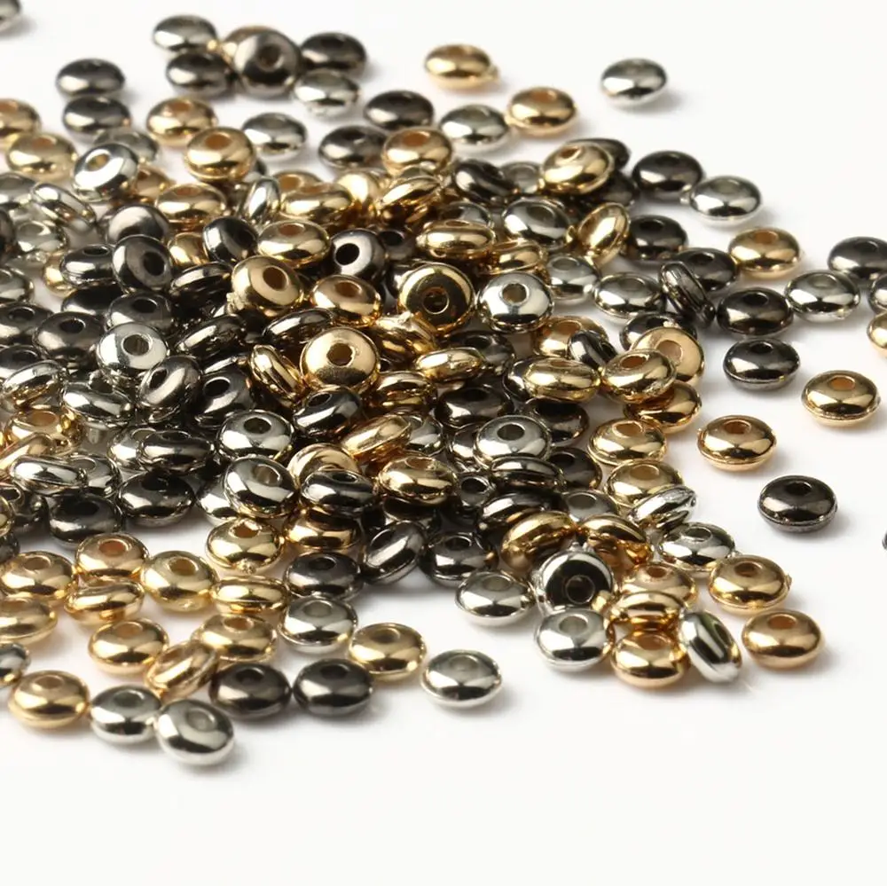 

100-200pcs Charm CCB Beads 4mm 6mm Wheel Loose Beads for Jewelry Making DIY Handmde Bracelet Accessories 4 6mm Spacer Beads