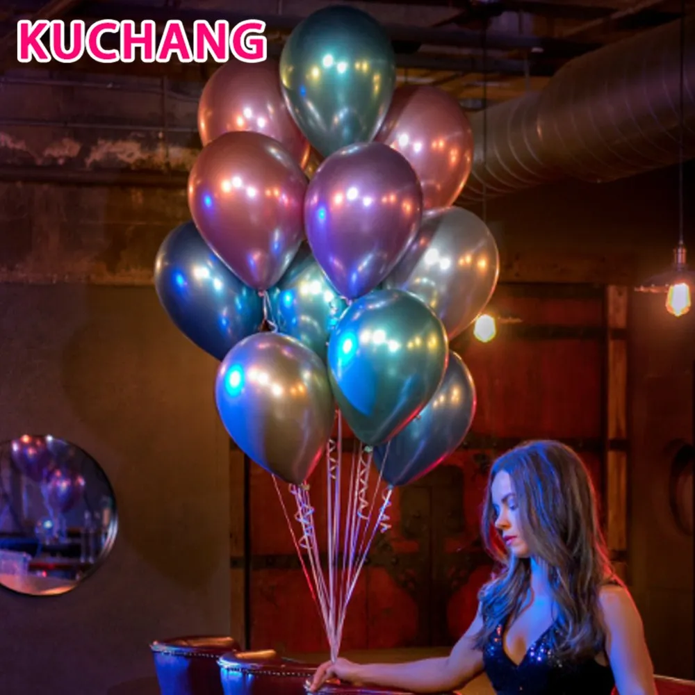 10 шт. 12 дюймовые золотистые/Серебристые/Хромированные Металлические