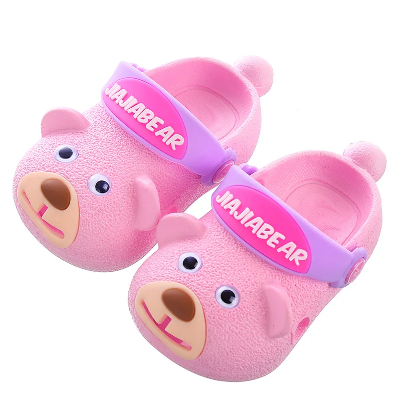 

Children's Slippers Summer Boys Cave Shoes Dog Head Non-Slip Soft Bottom Baby Cool Slippers 1-3 Years Old Girls Beach Shoes