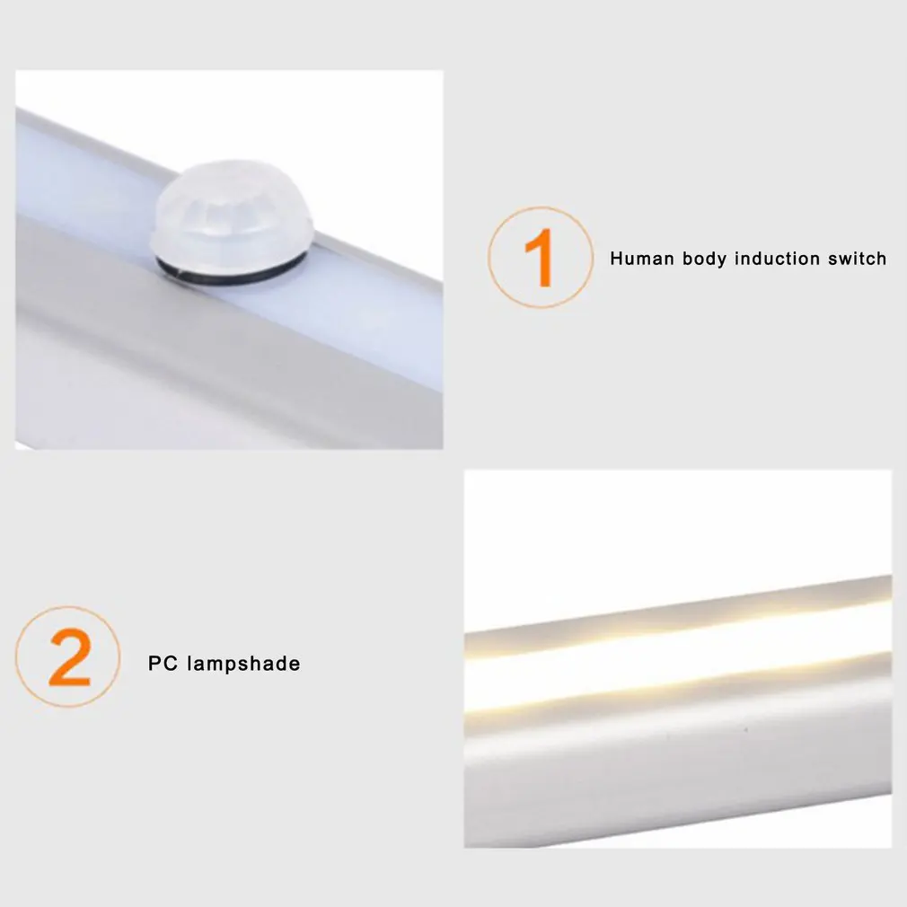 

LED Night Light Motion Sensor Wireless USB Rechargeable 10 19 30 40cm Night lamp For Kitchen Cabinet Wardrobe Lamp