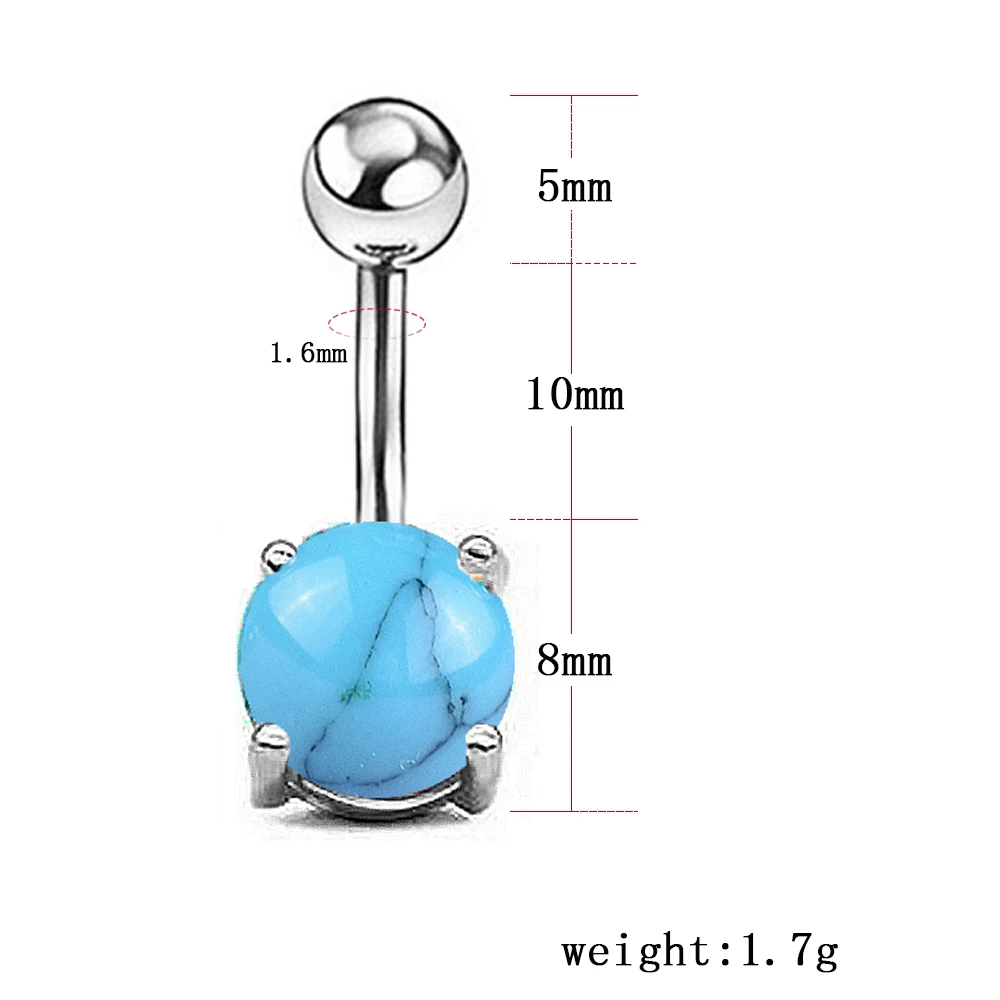 Новый дизайн пупка и кольца тело натуральный ювелирный камень cz драгоценный