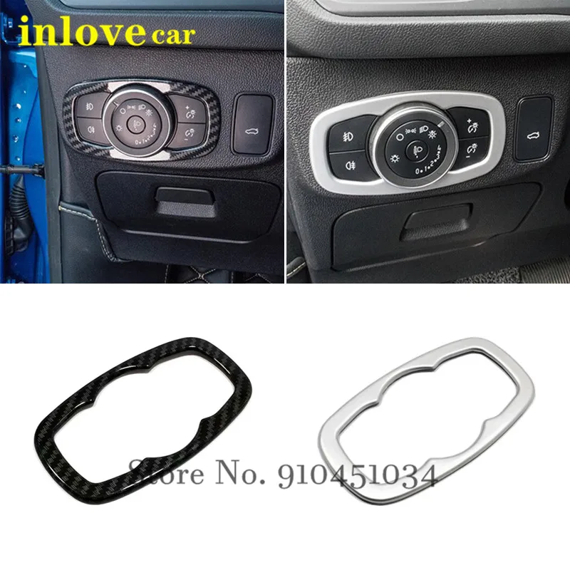 

For Ford Transit 2020 2021 Car Headlamps Adjustment Switch Cover Trim Car Styling Accessories ABS Matte / Carbon fibre 1pcs