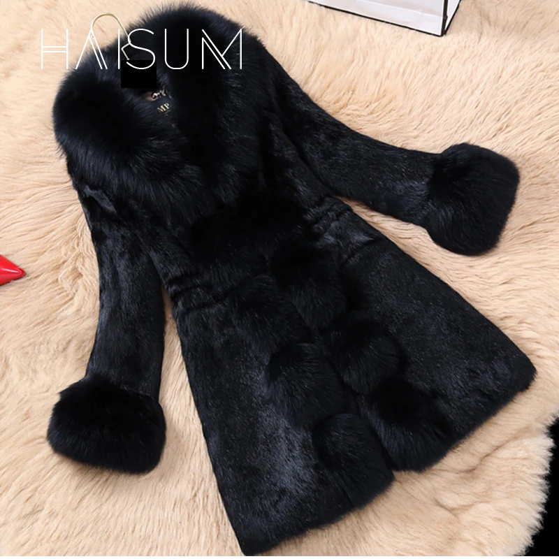 Женское пальто из искусственного меха теплое зимнее длинное лисьего 3 цветов с
