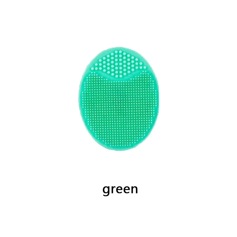 green 1pcs 3 шт. силиконовый для мойки Pad отшелушивающий для лица Blackhead, массажер для лица, уход за кожей лица, щетка для чистки Красота инструмент - Цвет: green 1pcs