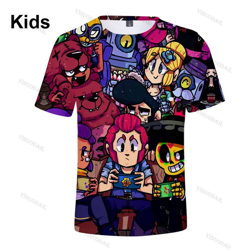 

Browlers Crow and Star,Shoot Game 3D Print T-shirt Shirt Clothing Harajuku Tshirt Kids Leon Tops Men 2021 Boys Girls