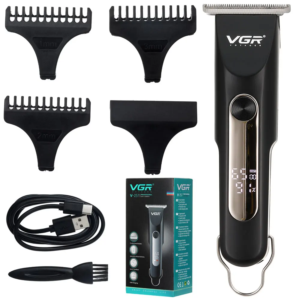 

VGR Professional Hair Clipper for Men LCD Digital Electric Trimmer Haircut Shaving Machine Cutting Barber Clippers Blade Razor