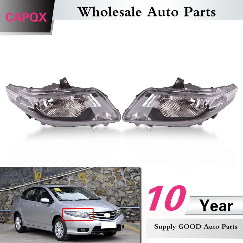 CAPQX 2 шт. передних светильник головной свет лампы фары для HONDA CITY GM2 GM3 2009 2010 2011 33100 TM0