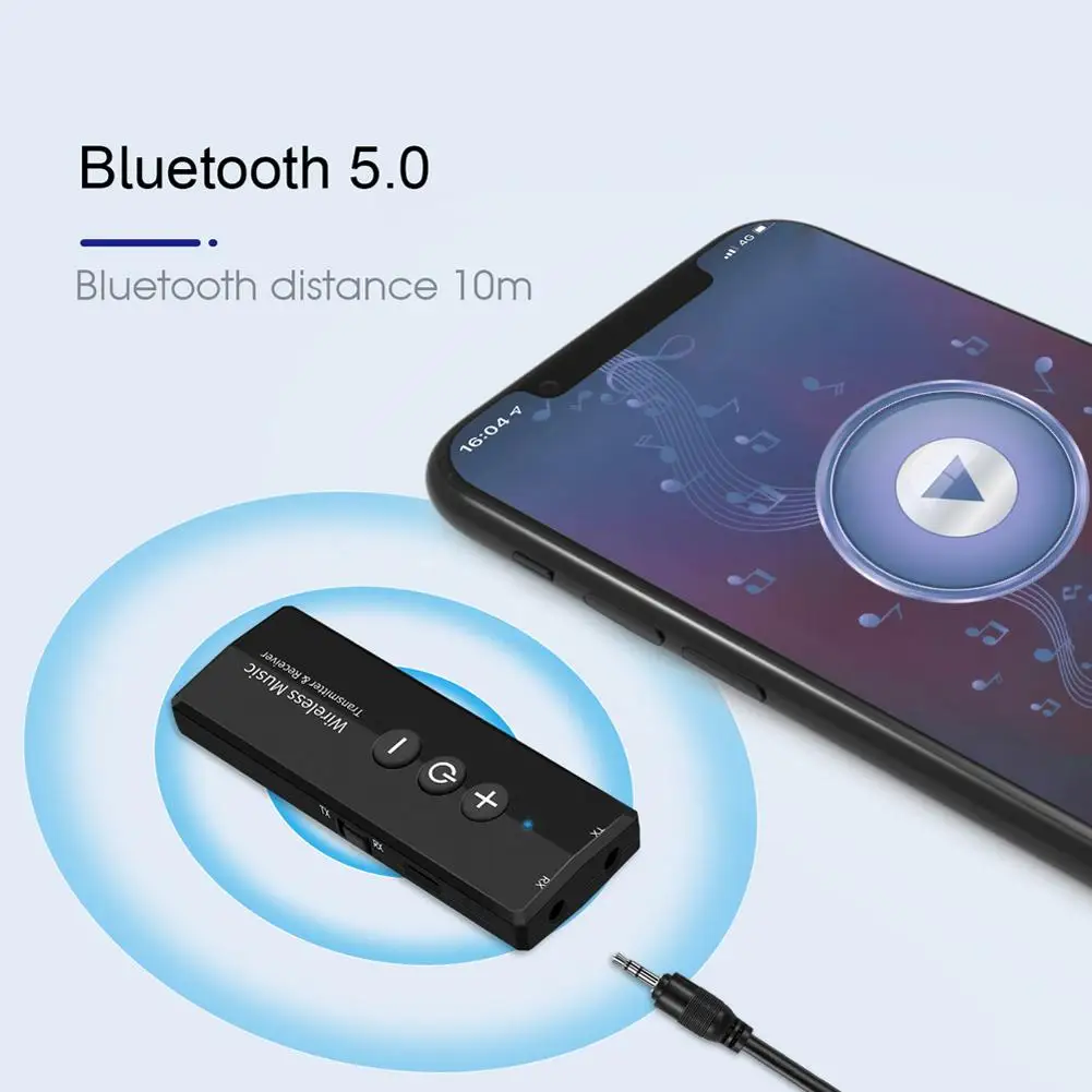 Новейшая модель; Беспроводной Bluetooth 5,0 аудио передатчик приемник 3-в-1 аудио Беспроводной адаптер для дома ТВ наушников