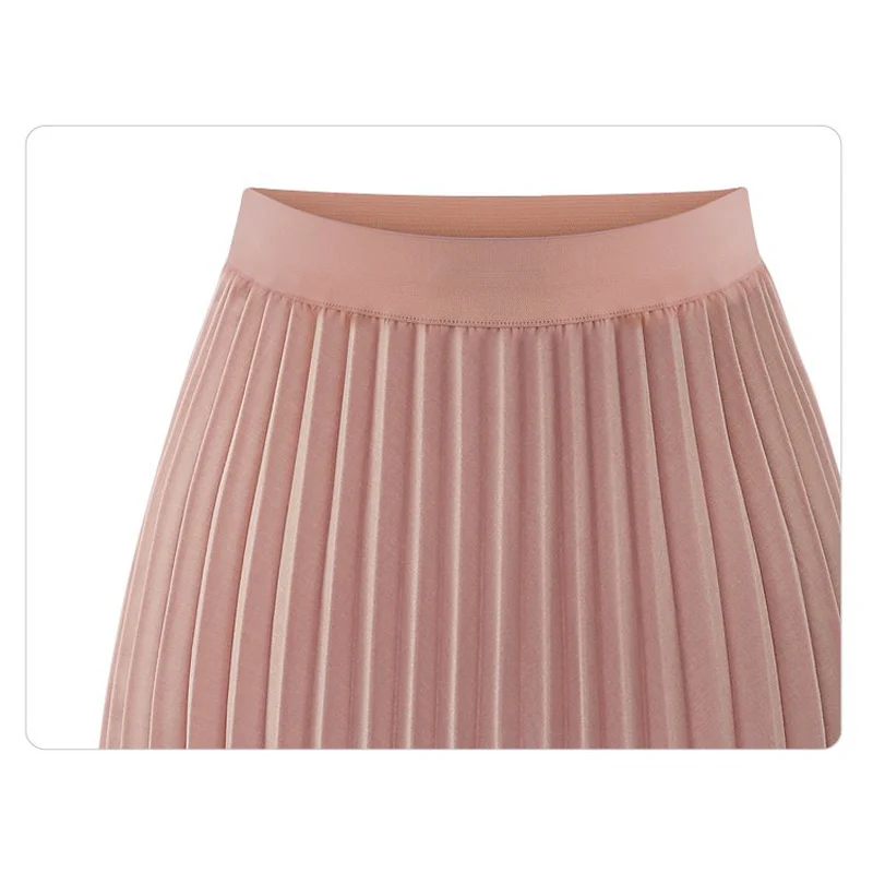 

Elegant skirt women high waist skirts vintage pleated skirt fall midi skirts pink black skirt white streetwear lady skirts 2020