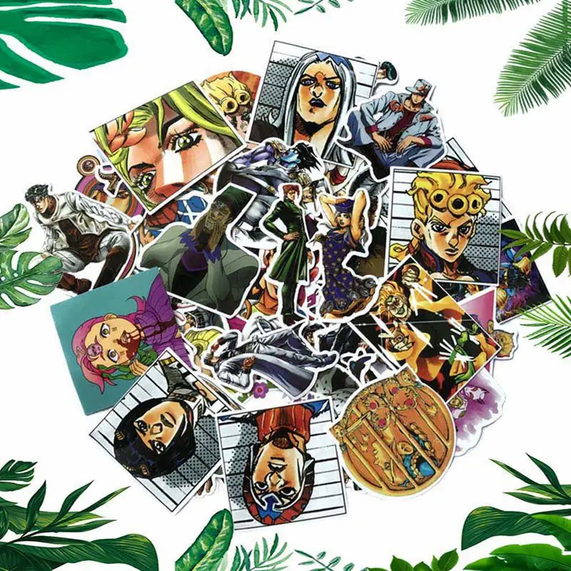 

50 pieces of jojo's bizarre adventure PVC waterproof stickers personalized DIY graffiti decoration stationery