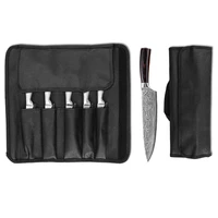 portable kitchen chef knife roll bag 5 card slots waterproof oxford cloth package knives storage pockets organizer accessories