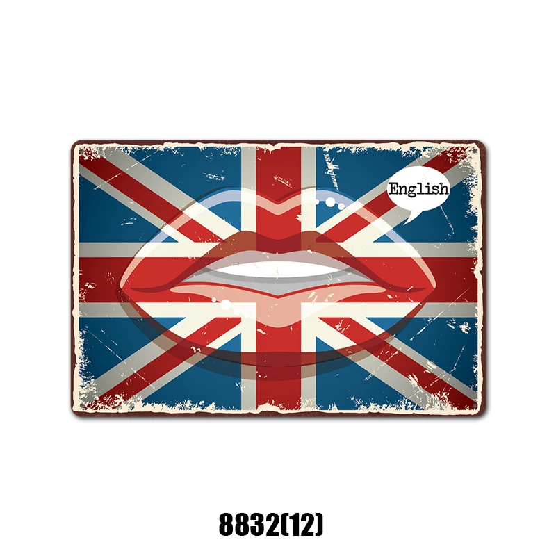 Винтажный постер с национальным флагом металлические знаки в стиле ретро