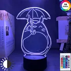 Японский аниме мультфильм Спальня светодиодный ночсветильник 3D лампа Иллюзия подарки ночсветильник для детей Детские игрушки для девочек подарок на день рождения прикроватный