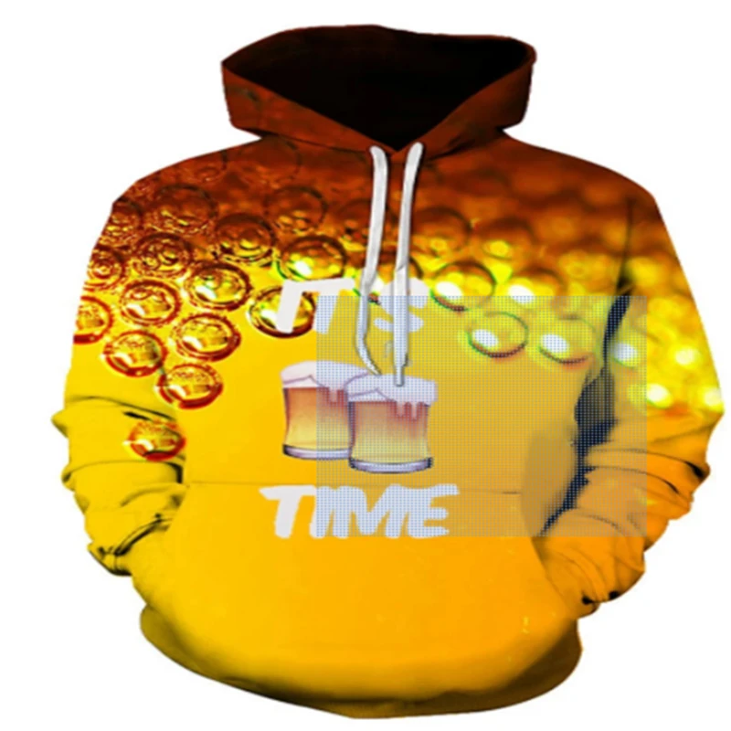 

Beer Beverage 3d Men's Hoodie Customize Fashion New Casual Men's Hoodie Oversized Street Men's Clothing
