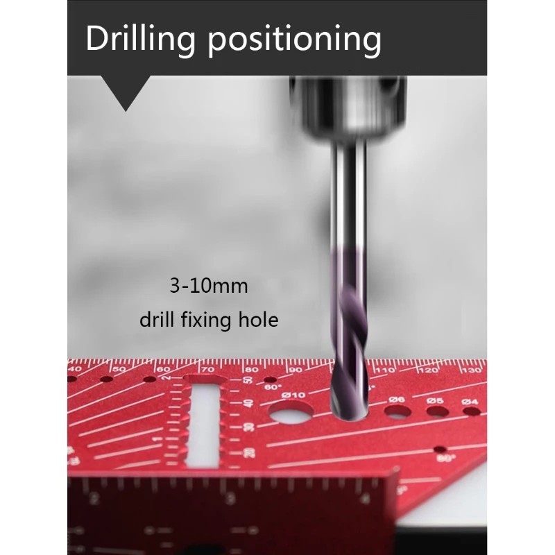 

Aluminum Alloy Woodworking Square Measure Ruler 3D Mitre Angle Measuring Ruler R9UF