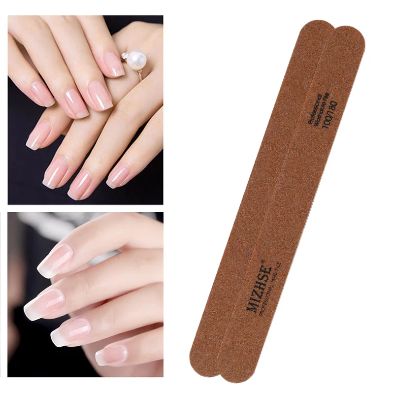 Деревянные пилочки MIZHSE для ногтей коричневого маникюра лака инструменты красоты