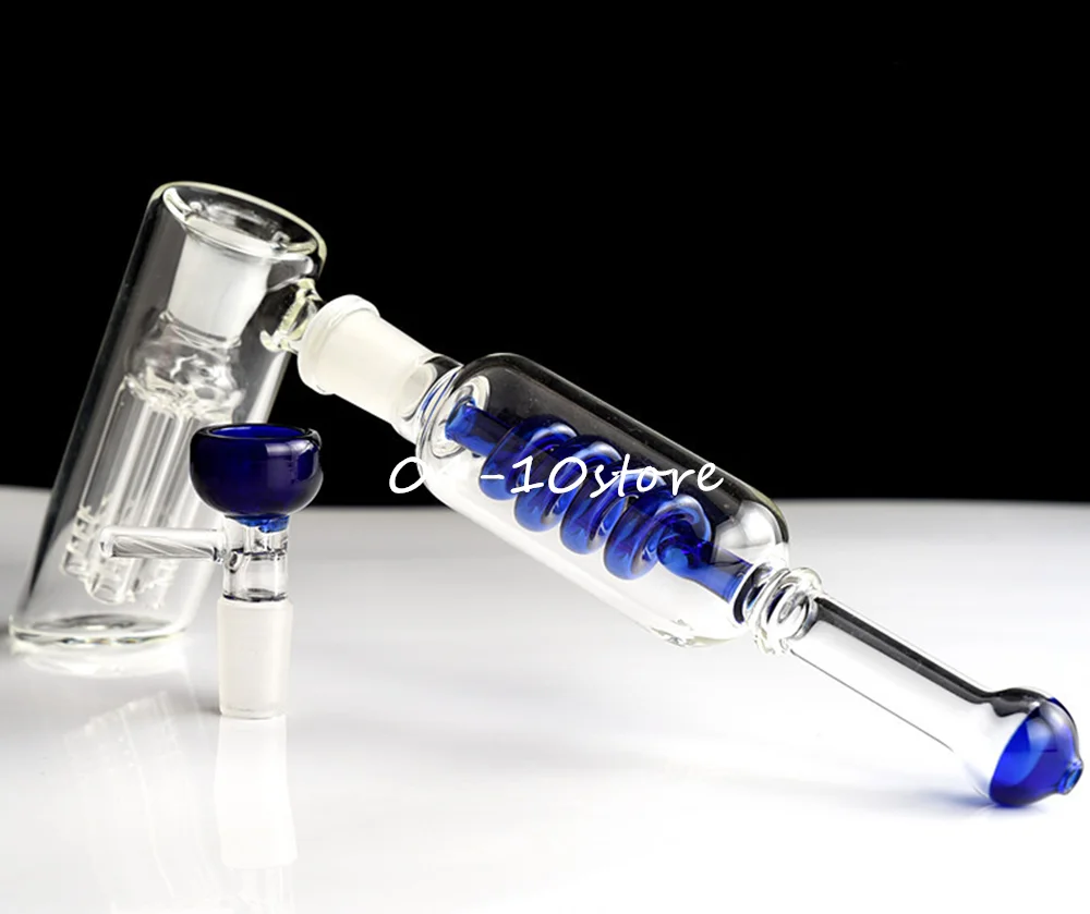 Цветная стеклянная трубка ваза масляный коллектор Воронка научное