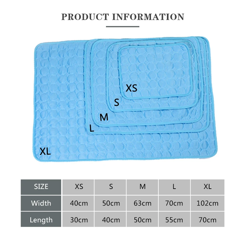 

Summer Pet Dog Cooling Mat Breathable Washable Dog Bed Pad Moisture-Proof Blanket Sofa Floor Cushion For Pets Sleeping Ice Pads