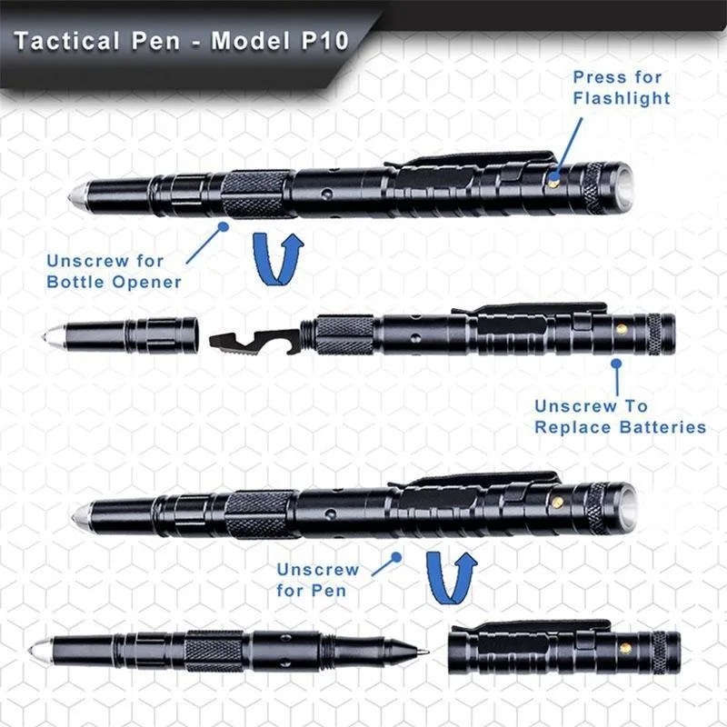 

Military Survival Tactical Pen Multi-functional Simple Package Tungsten Steel Security Protection Personal Tool Defence EDC
