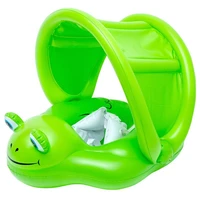 baby swimming ring float inflatable frog circle toy awning swimming pool outdoor water sport fun play crawling buoy