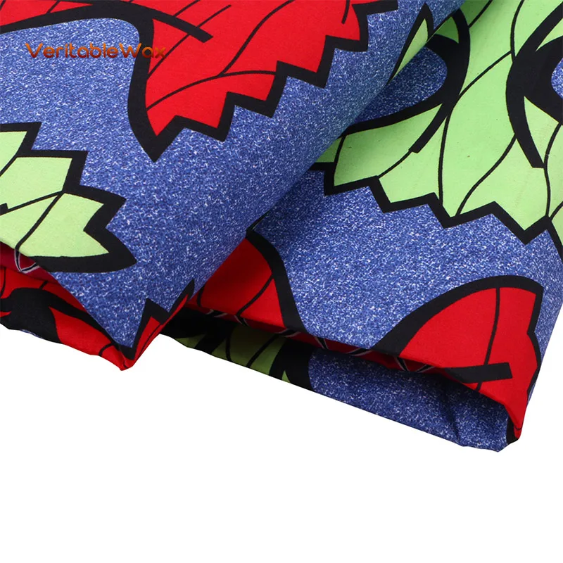 

African Wax Tissus 100% Polyester Hot Sale African Fabric Ankara 2020 High Quality Wax Tissus 6 Yard Free Shipping FP6147