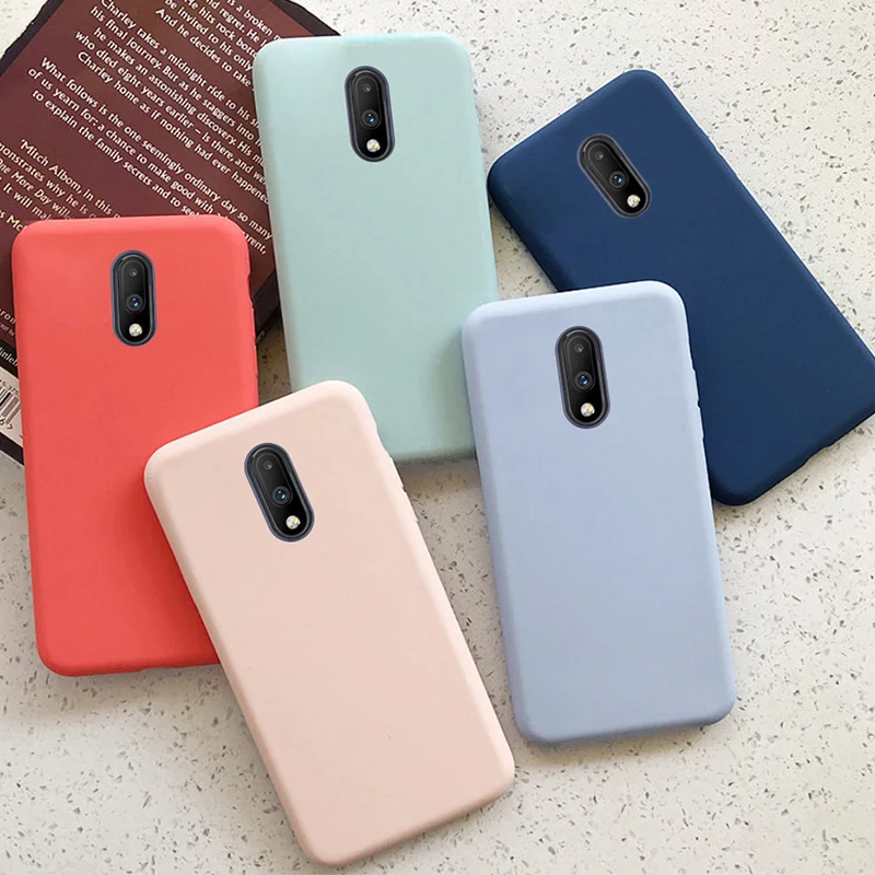 Жидкий силиконовый чехол для Oneplus 7T Полная защита тела противоударный One Plus 7 Pro