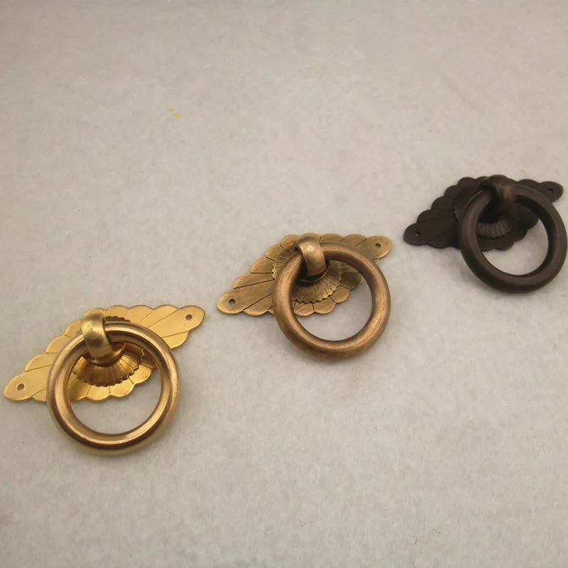 Винтажная латунная ручка антикварная медь кухонные ручки ящика и рукоятки в