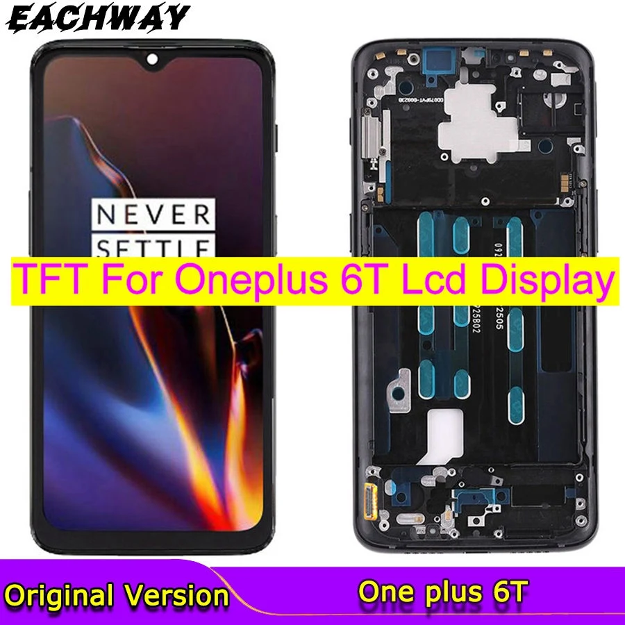 

TFT Screen For OnePlus 6T LCD Display Touch Screen Digitizer Assembly One Plus 6 T A6010 A6013 Replacement For OnePlus 6 T LCD