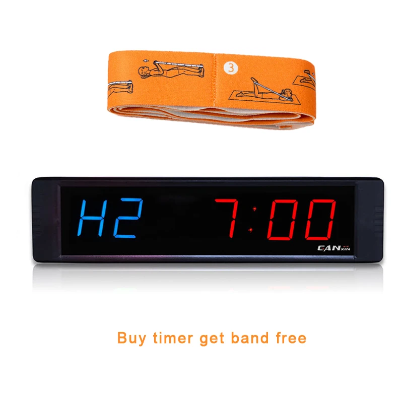1 дюйм светодиодный часы GAXNIN для тренажерного зала фитнес-тренировок таймер