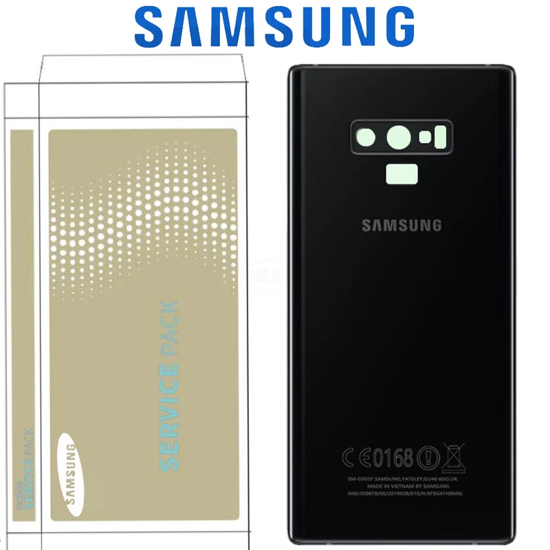 Оригинальная задняя крышка аккумулятора для Samsung Galaxy Note 9 N960 SM-N960F задний корпус с