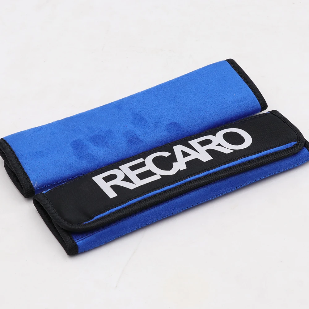 JDM Стиль RECARO замшевые Накладка для ремня безопасности Мягкие накладки ремней