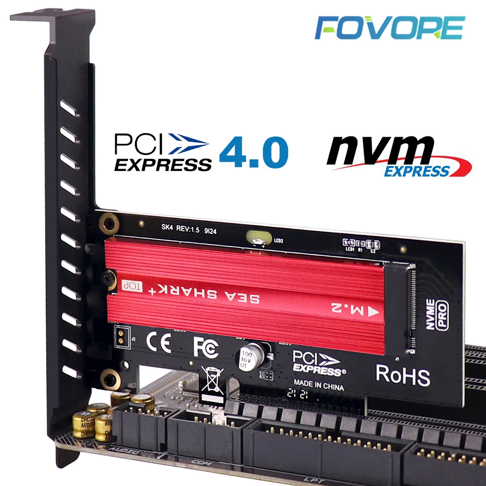 плата pcie pci e 40 m2 nvme m 2 m key ssd конвертер адап