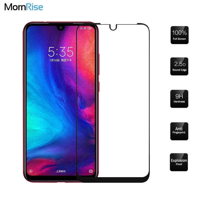 Закаленное стекло с полным покрытием для MI Xiaomi Redmi Note 7 Защитная пленка экрана Xiomi 8