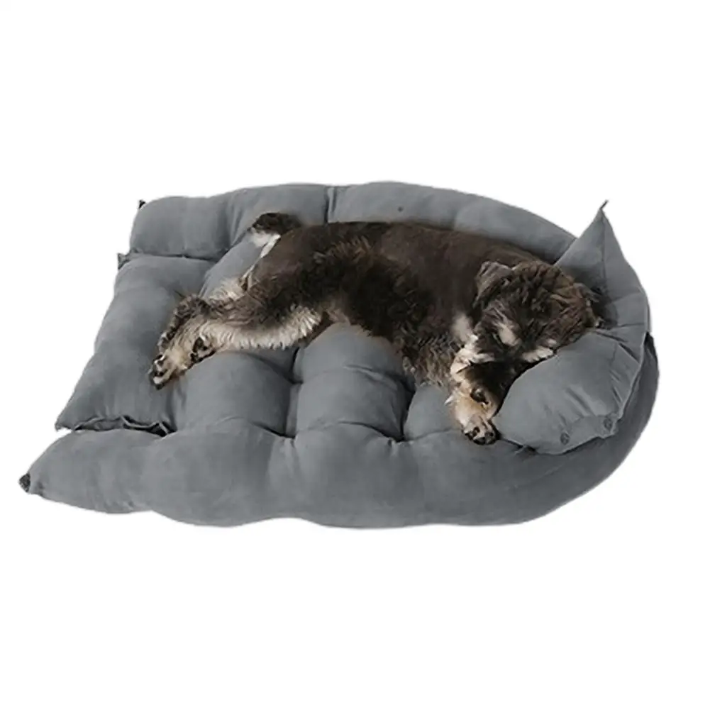 

Pet Cushion Soft Cotton Round Nest Dog Beds Backrest Sofa Transformable Pet Sleeping Mat Fluffy Kennel Pad 3 Sizes For Cats