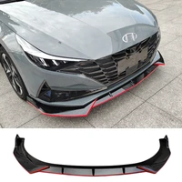 front bumper splitter lip diffuser spoiler skirt body kit decorative strip shovel for hyundai elantra cn7 2020 2021